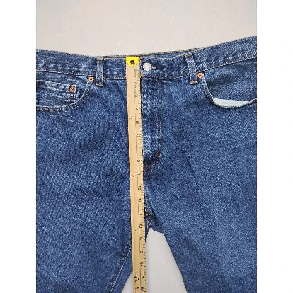 Levi's 517 Boot Cut Jeans Men 38x30 Distressed Blue Denim Classic Fit Mexico